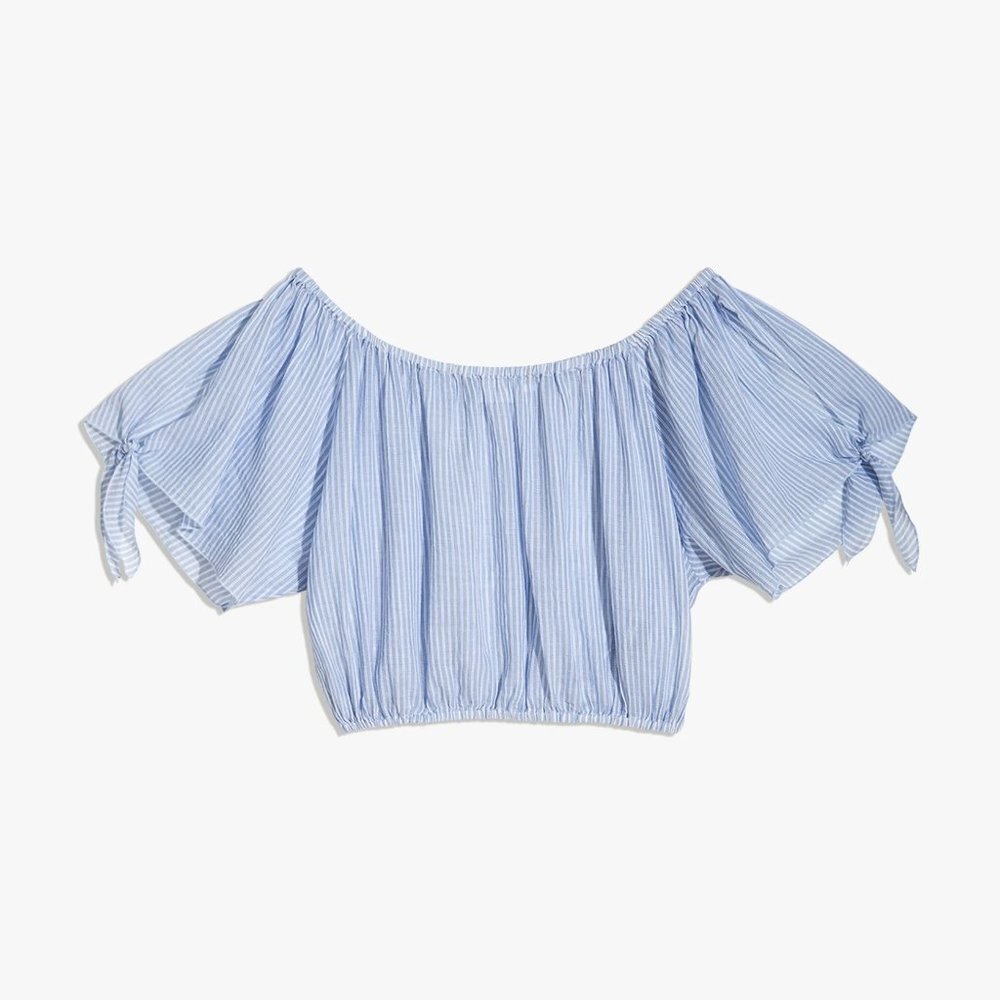 Onia Cover Up Colette French Stripe Top Blue Bell